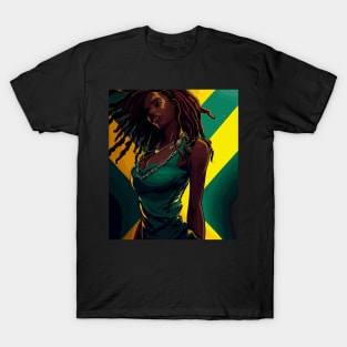 Rasta jamaica woman T-Shirt